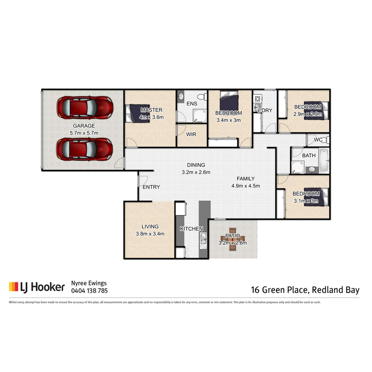 Floorplan of Homely house listing, 16 Green Place, Redland Bay QLD 4165