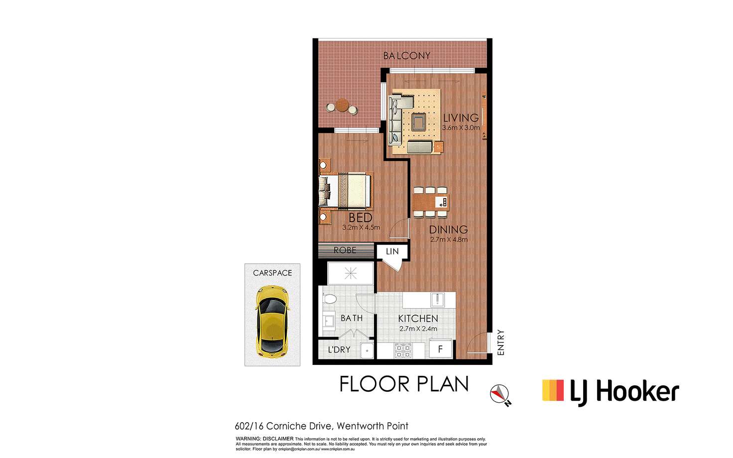 Floorplan of Homely unit listing, 602/16 Corniche Drive, Wentworth Point NSW 2127