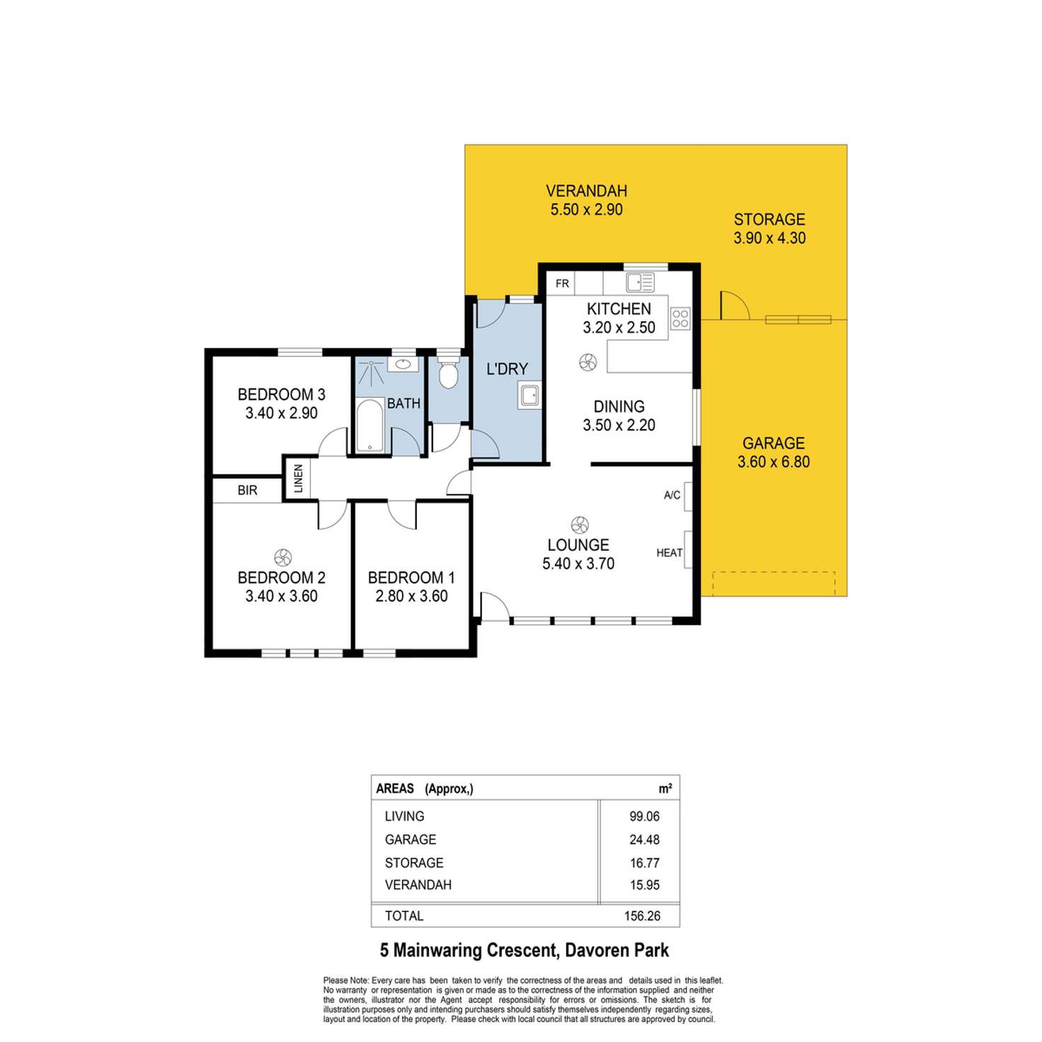 Floorplan of Homely house listing, 5 Mainwaring Crescent, Davoren Park SA 5113