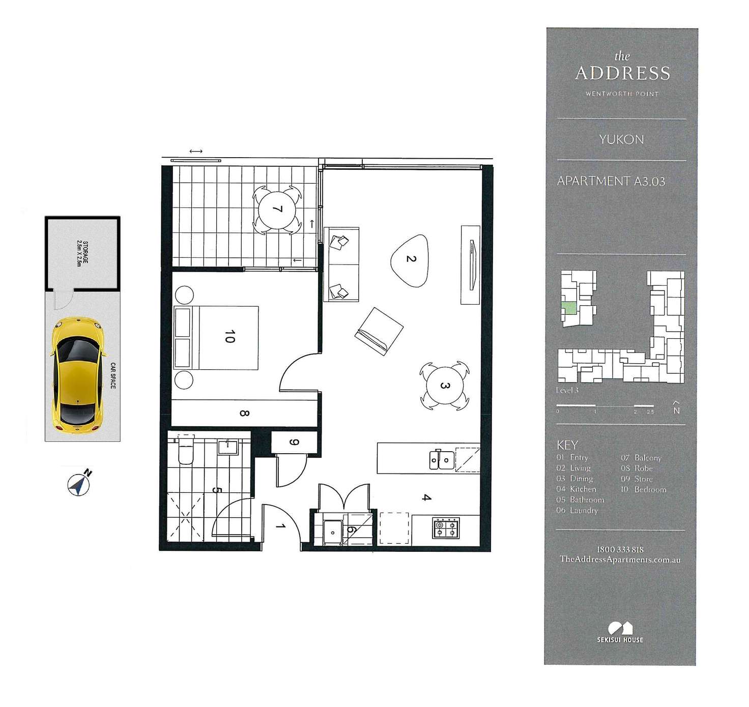Floorplan of Homely unit listing, A303/12 Half Street, Wentworth Point NSW 2127