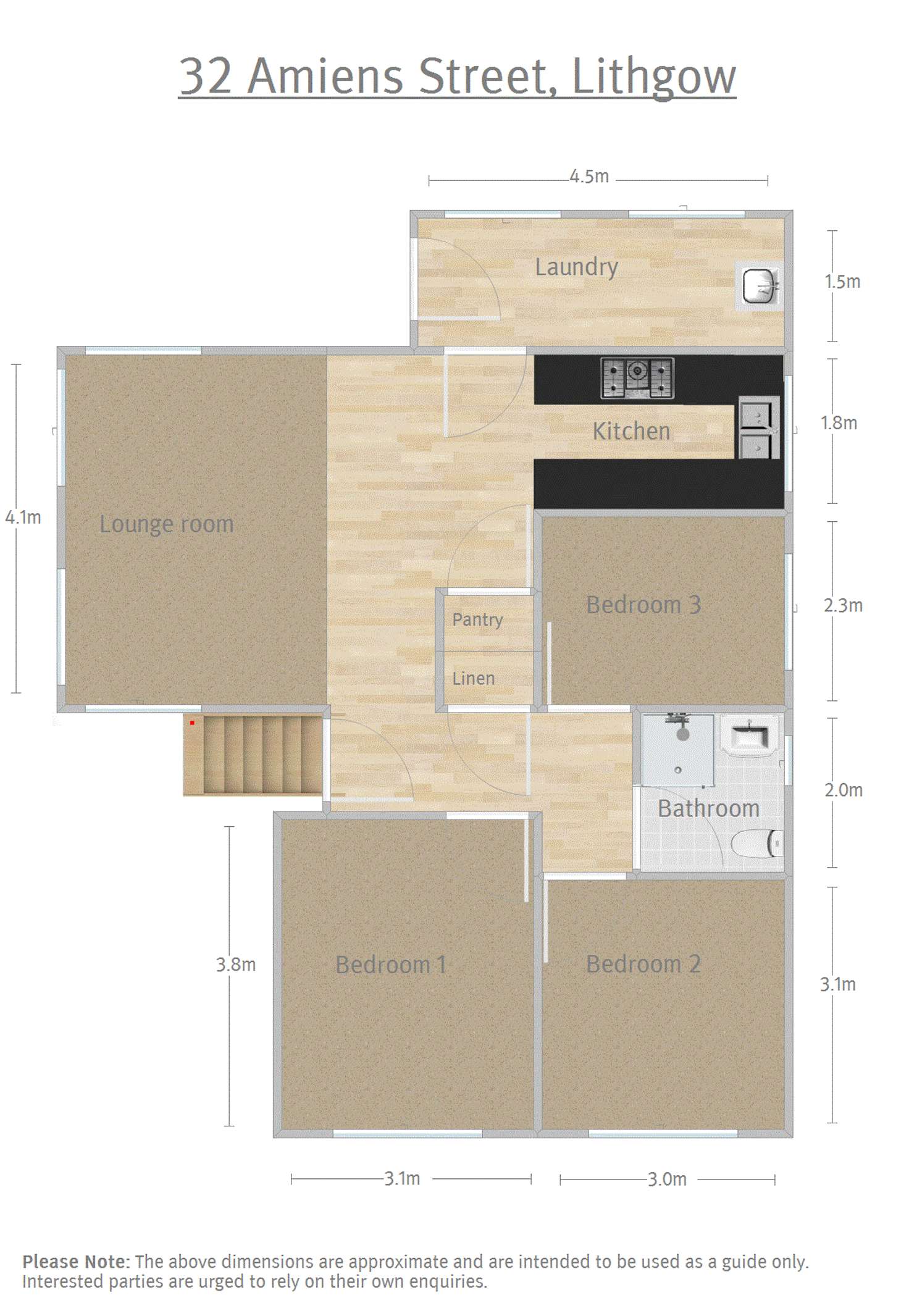 Floorplan of Homely house listing, 32 Amiens Street, Lithgow NSW 2790