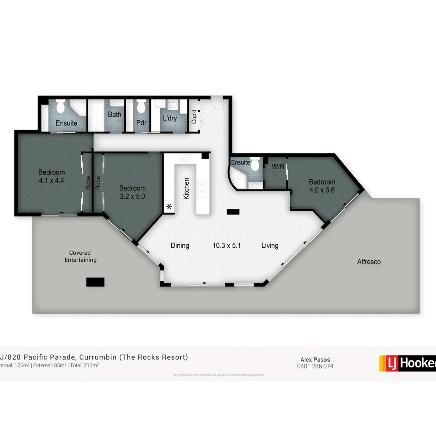 Floorplan of Homely unit listing, GJ/828 Pacific Parade, Currumbin QLD 4223