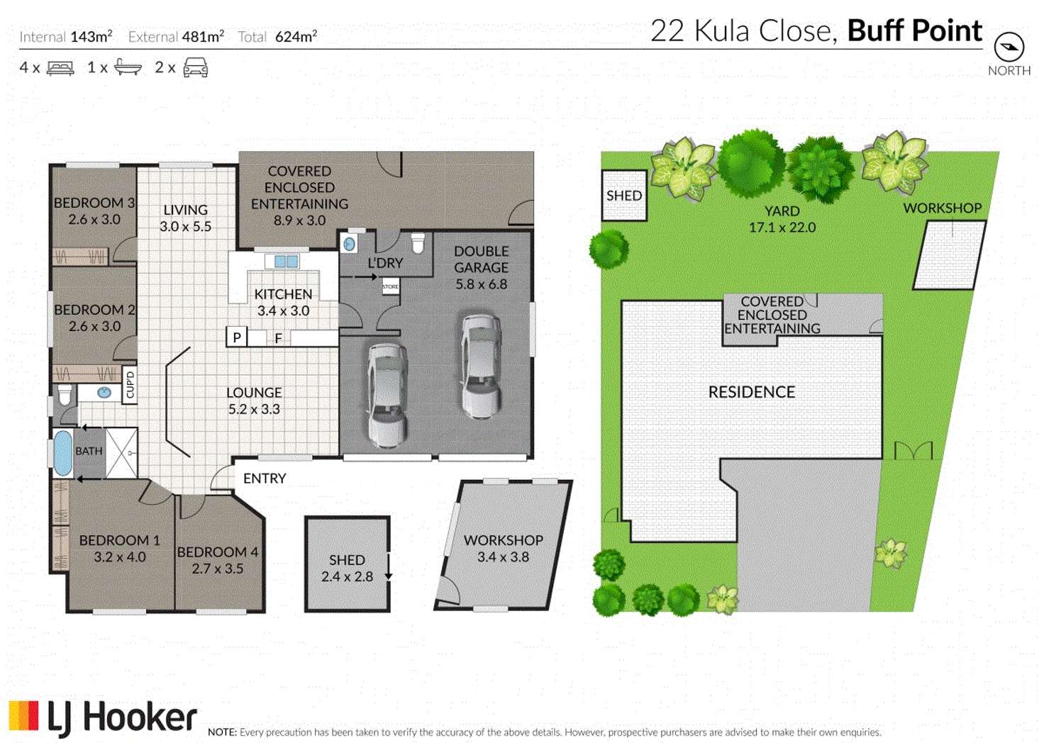 Floorplan of Homely house listing, 22 Kula Close, Buff Point NSW 2262