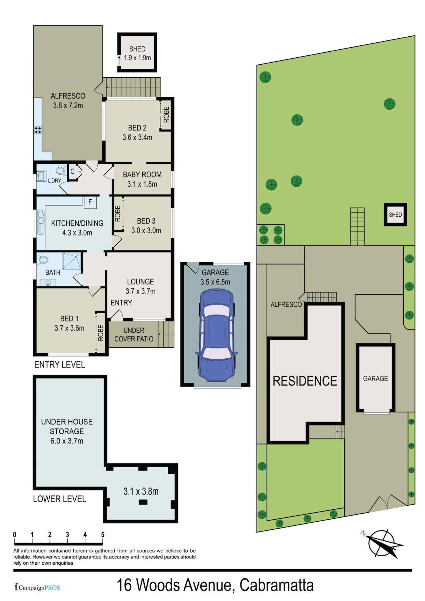 Floorplan of Homely house listing, 16 Woods Avenue, Cabramatta NSW 2166