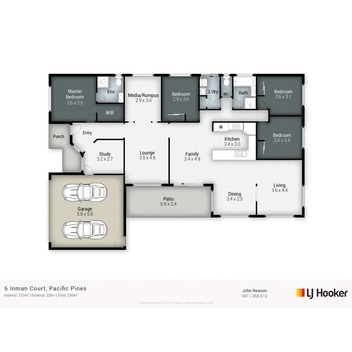 Floorplan of Homely house listing, 6 Inman Court, Pacific Pines QLD 4211