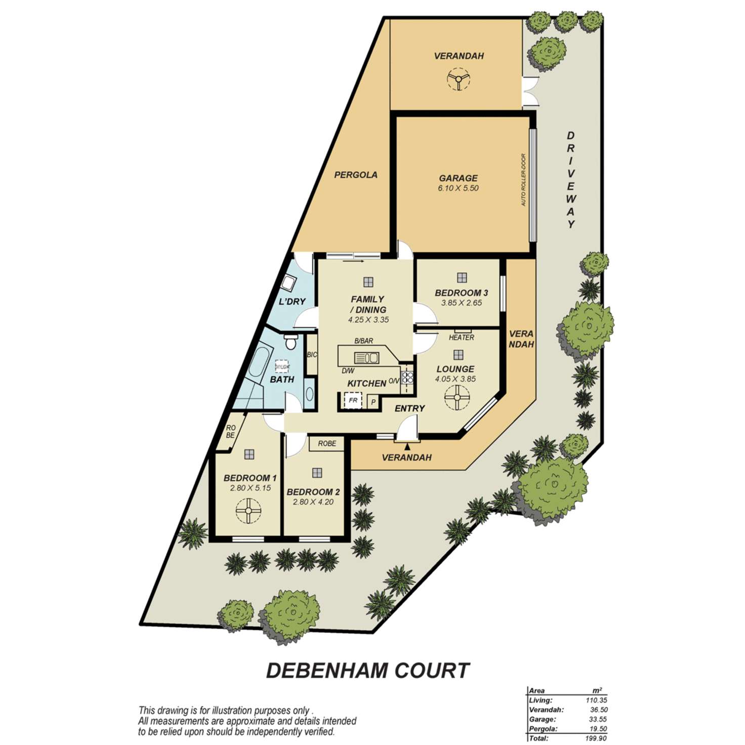 Floorplan of Homely villa listing, 17 Debenham Court, Greenwith SA 5125