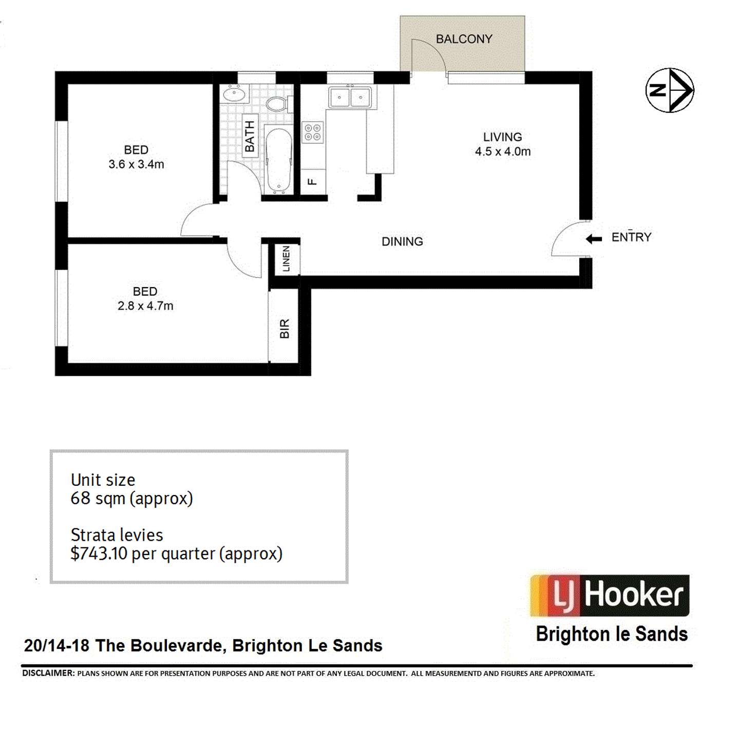Floorplan of Homely unit listing, 20/14-18 The Boulevarde, Brighton-le-sands NSW 2216