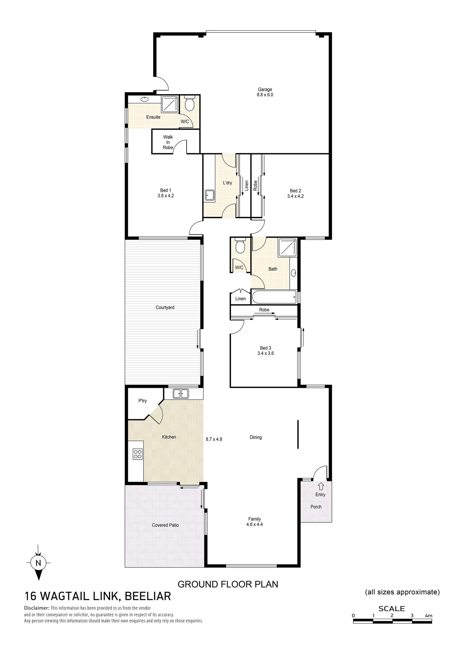 Floorplan of Homely house listing, 16 Wagtail Link, Beeliar WA 6164