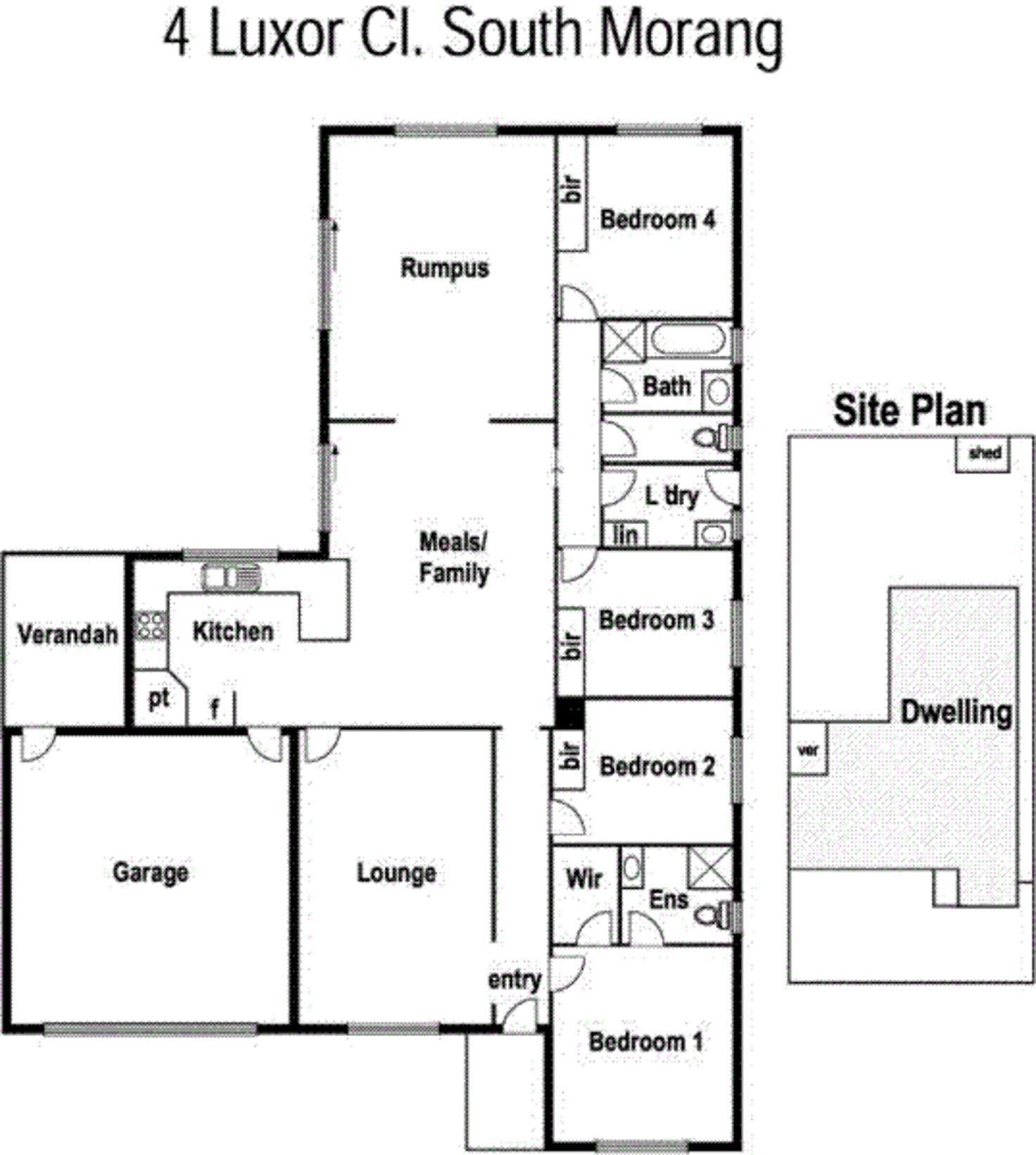 Floorplan of Homely house listing, 4 Luxor Close, South Morang VIC 3752