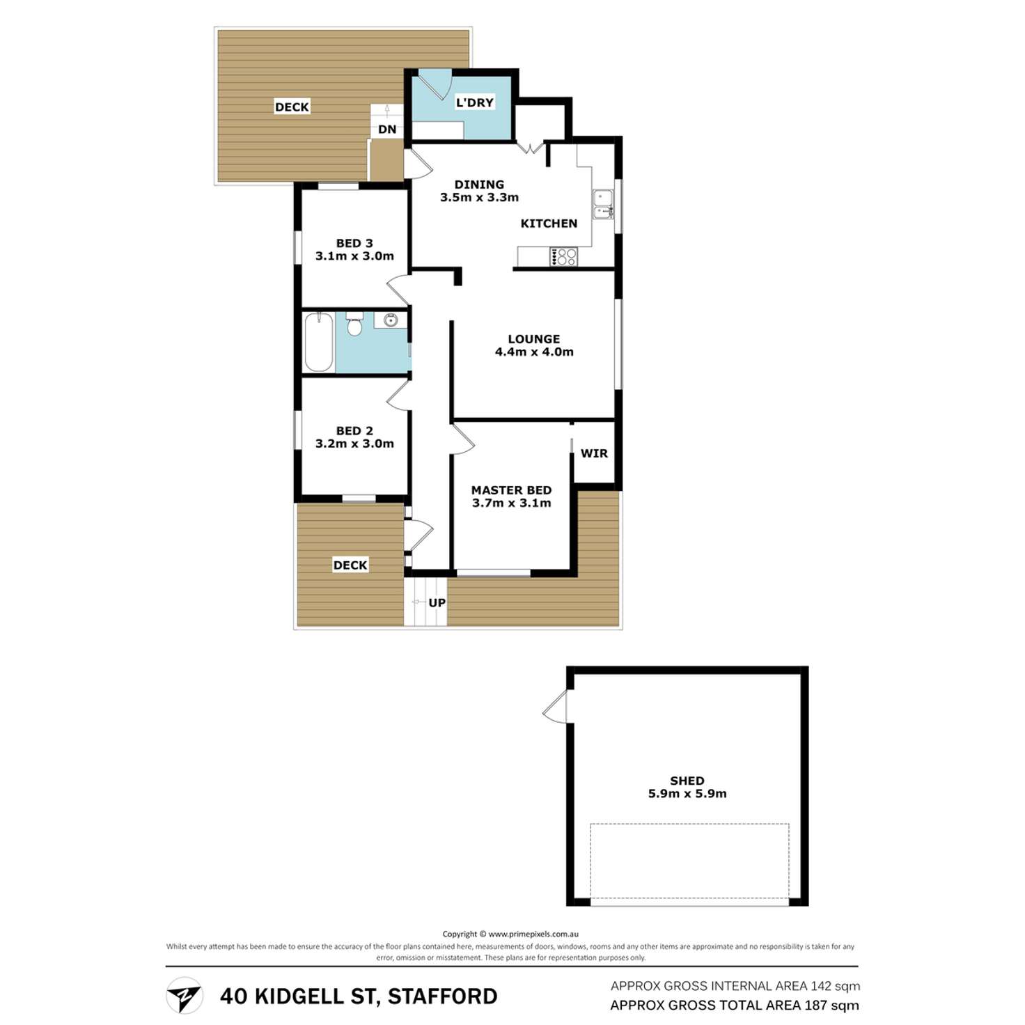 Floorplan of Homely house listing, 40 Kidgell Street, Stafford QLD 4053