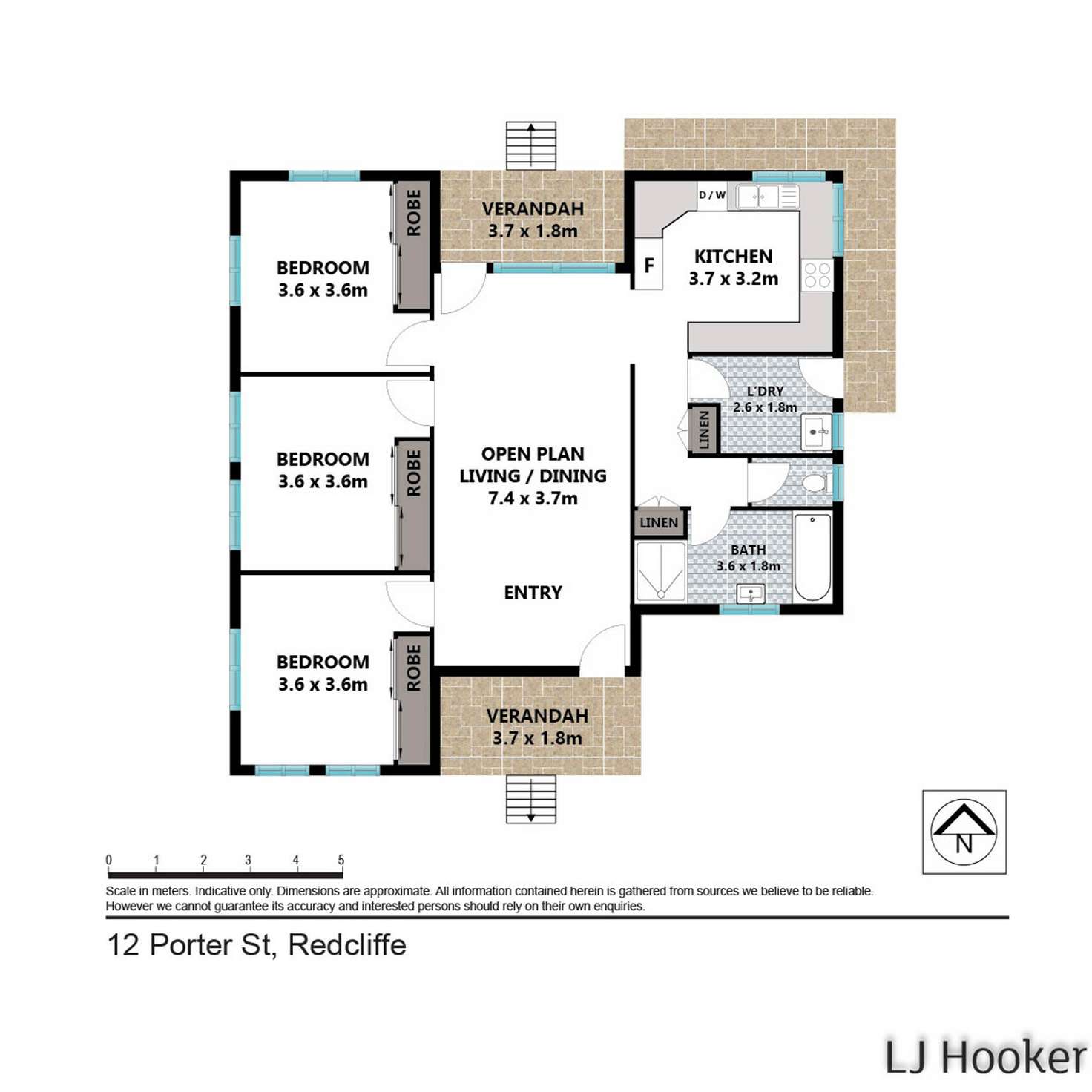 Floorplan of Homely house listing, 12 Porter Street, Redcliffe QLD 4020