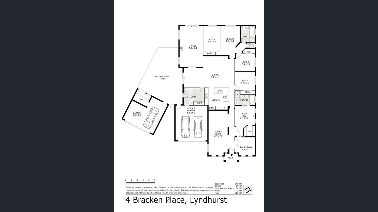 Floorplan of Homely house listing, 4 Bracken Place, Lyndhurst VIC 3975