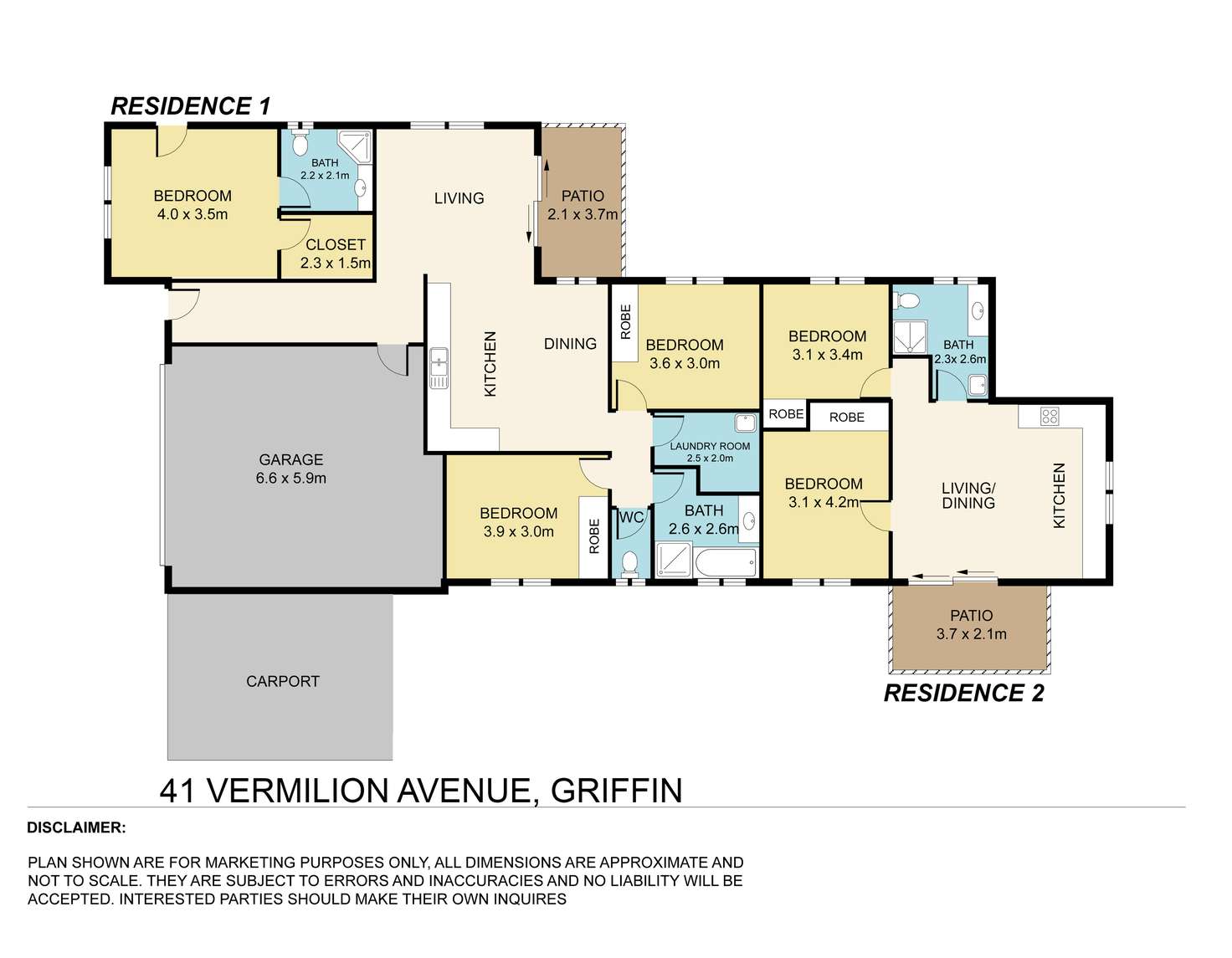 Floorplan of Homely semiDetached listing, 41 Vermilion Avenue, Griffin QLD 4503