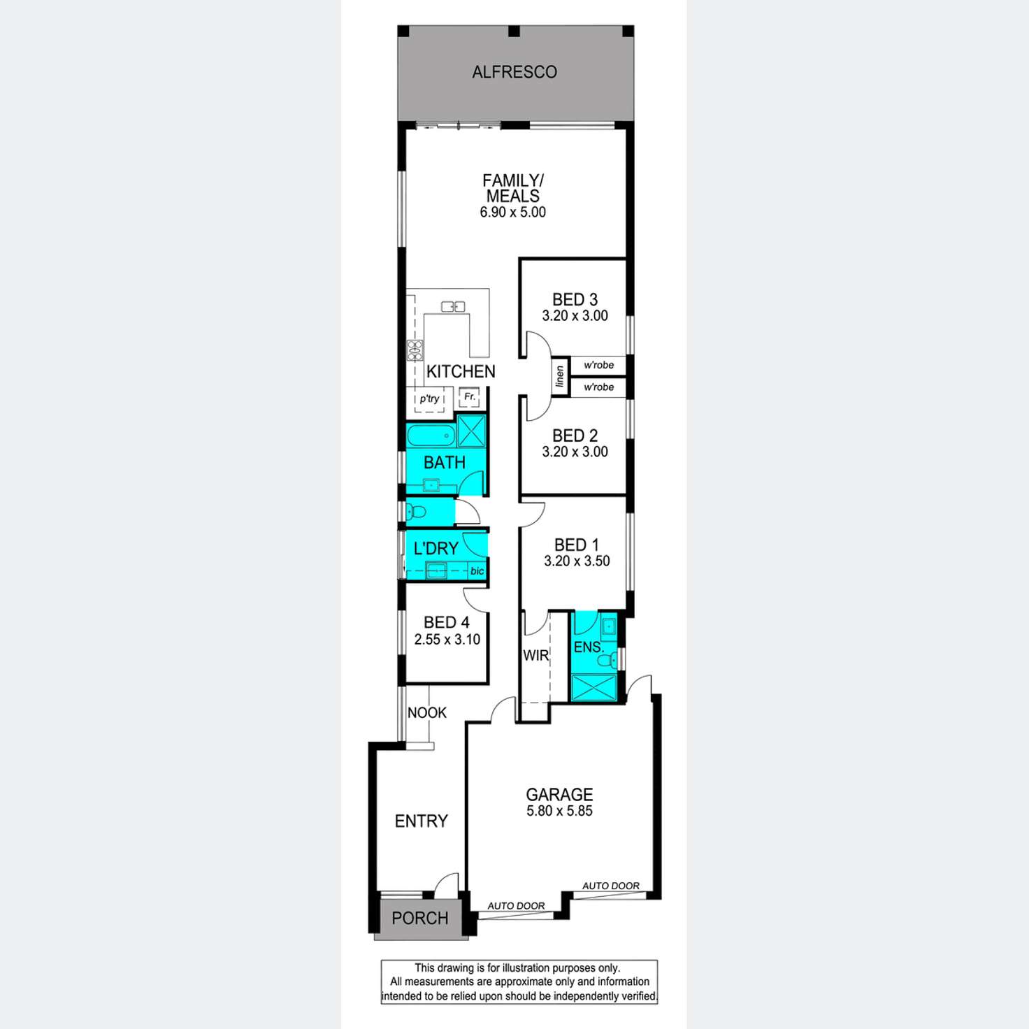 Floorplan of Homely semiDetached listing, 38A John Street, Flinders Park SA 5025