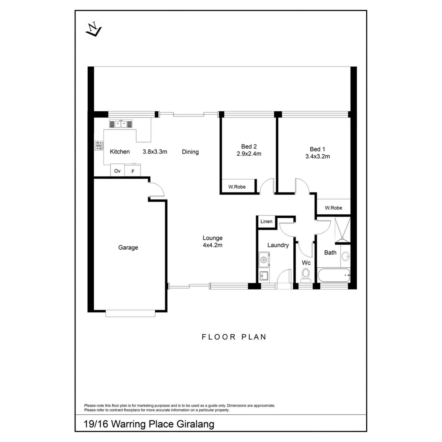 Floorplan of Homely townhouse listing, 16 Warring Place, Giralang ACT 2617