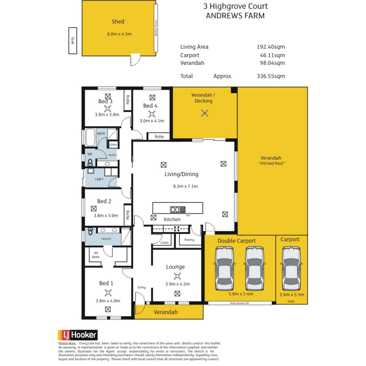 Floorplan of Homely house listing, 3 Highgrove Court, Andrews Farm SA 5114