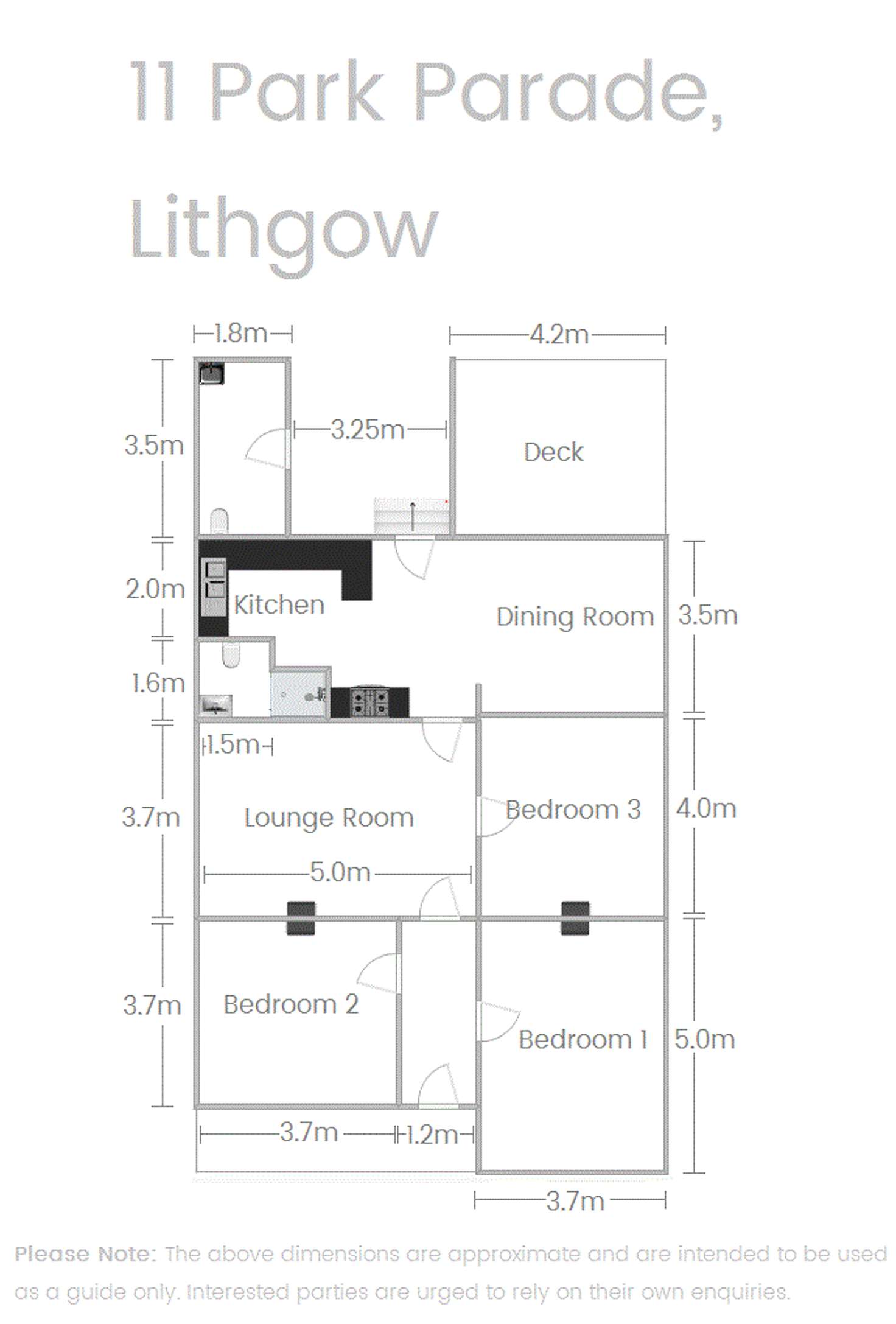 Floorplan of Homely house listing, 11 Park Parade, Lithgow NSW 2790
