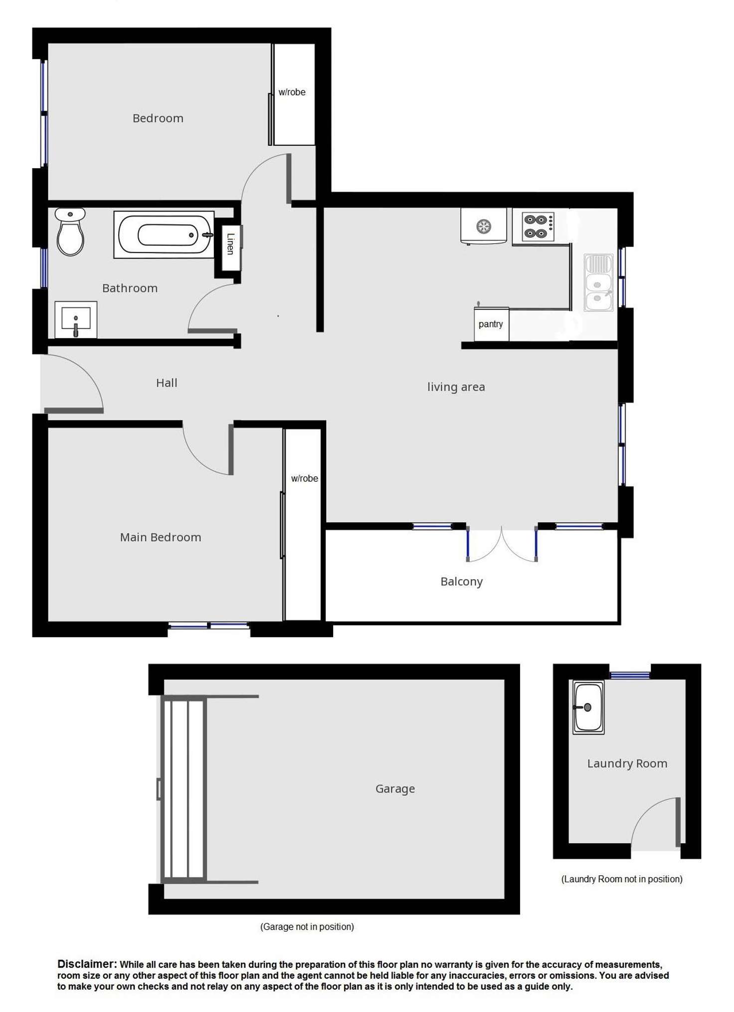 Floorplan of Homely unit listing, 1/70 Latrobe Street, East Brisbane QLD 4169