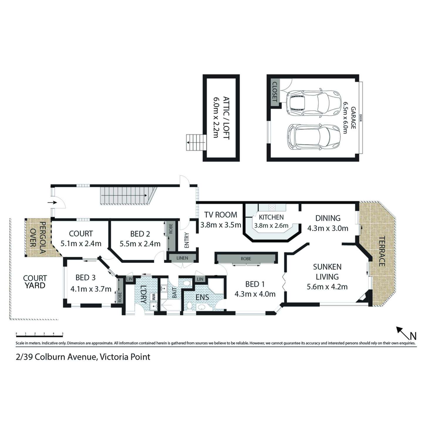 Floorplan of Homely unit listing, 2/39 Colburn Avenue, Victoria Point QLD 4165