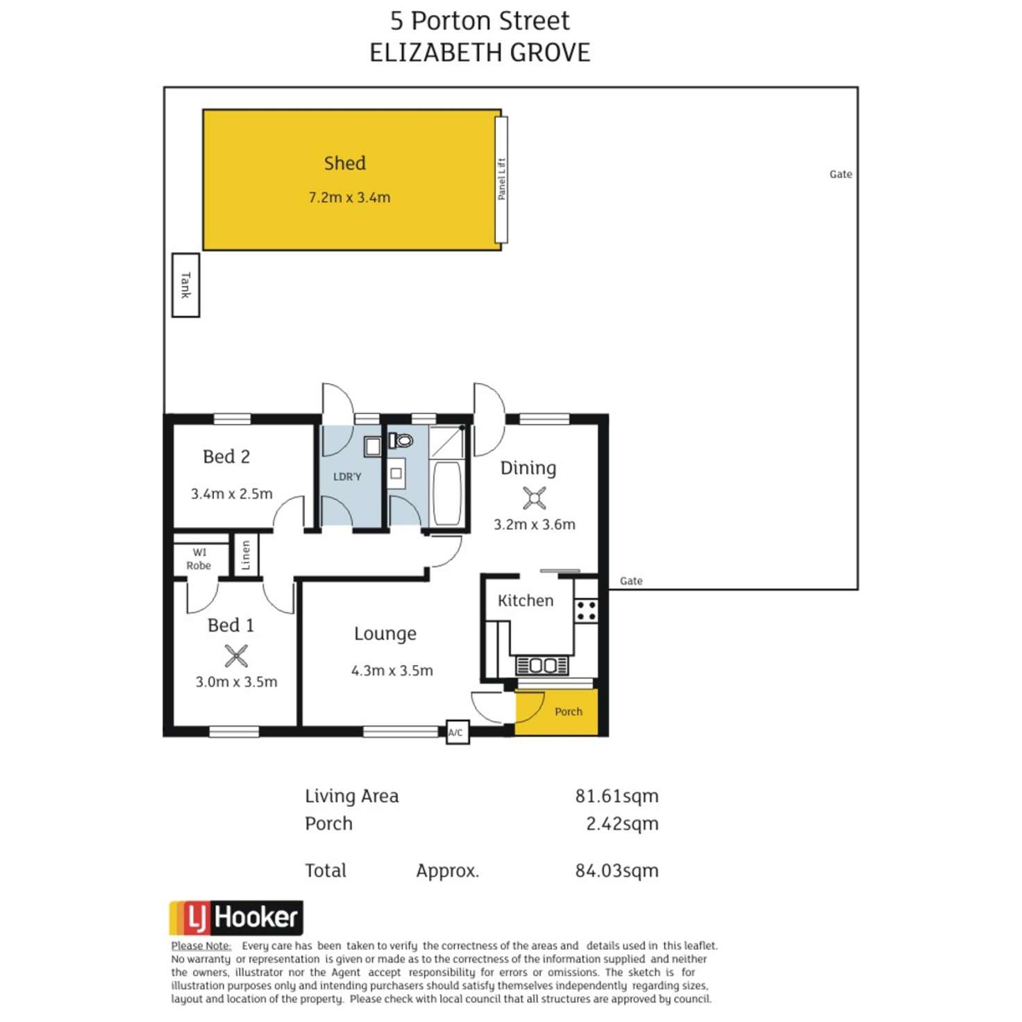 Floorplan of Homely unit listing, 5 Porton Street, Elizabeth Grove SA 5112