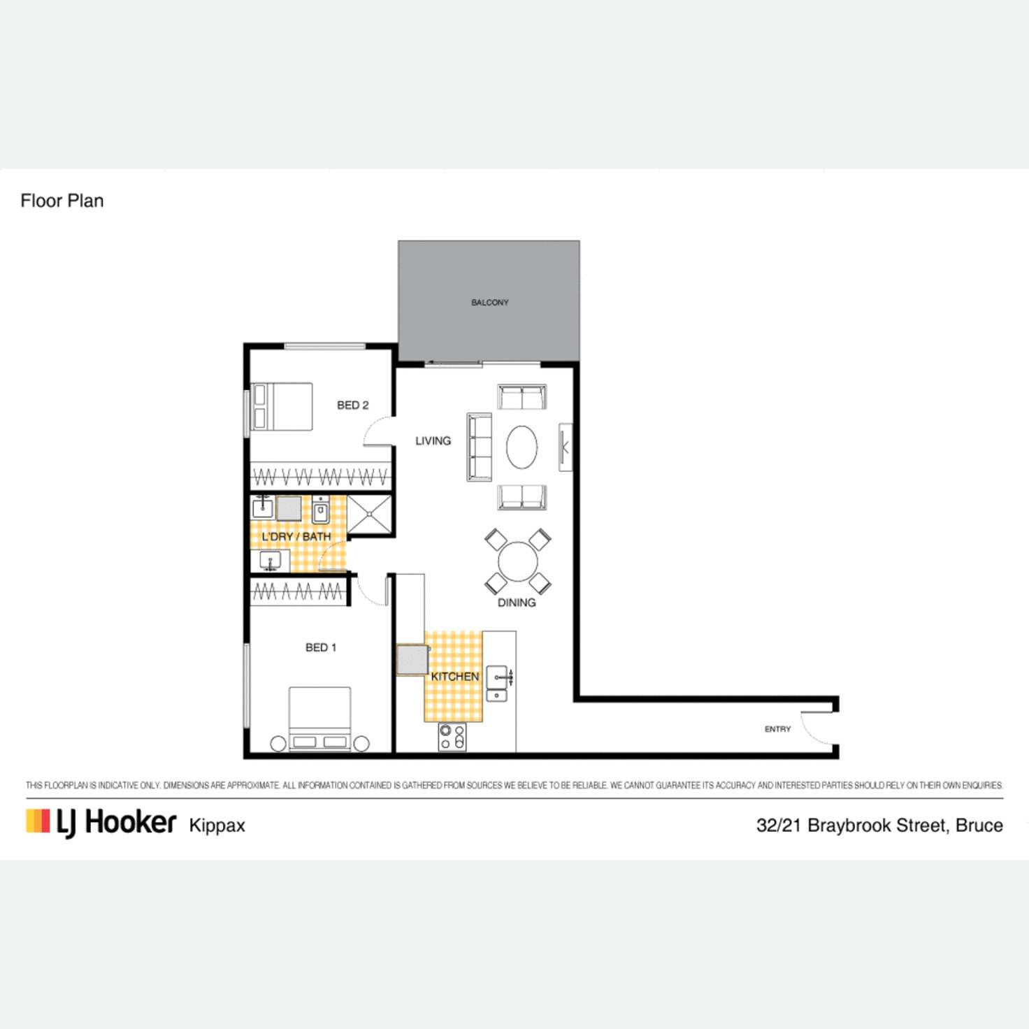 Floorplan of Homely unit listing, 32/21 Braybrooke Street, Bruce ACT 2617