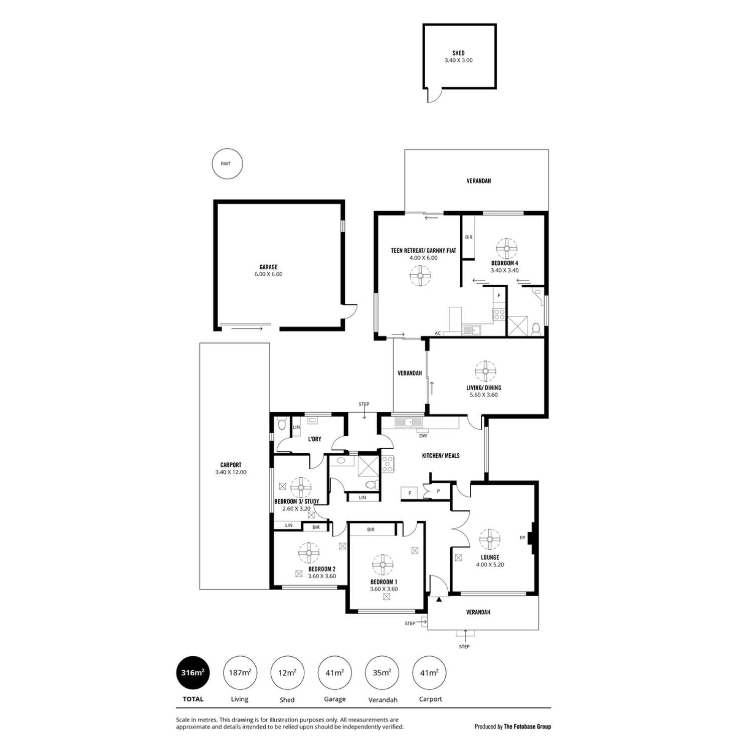 Floorplan of Homely house listing, 23 Burwood Avenue, Nailsworth SA 5083