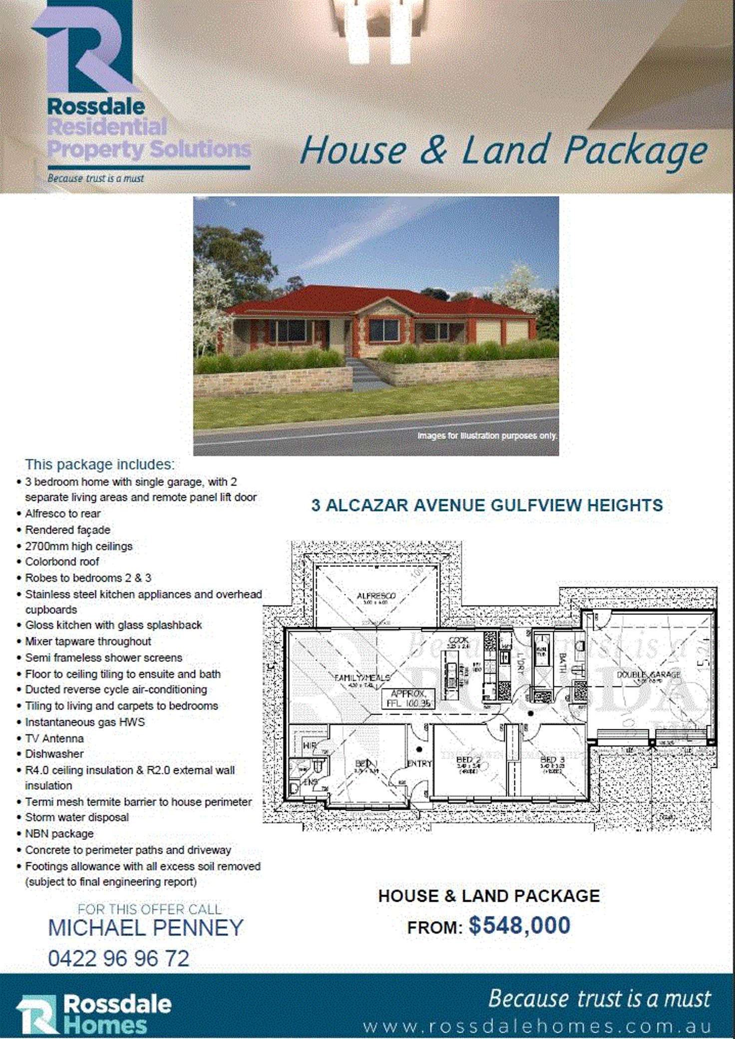 Floorplan of Homely house listing, Lot 3 Wynn Vale Drive, Gulfview Heights SA 5096