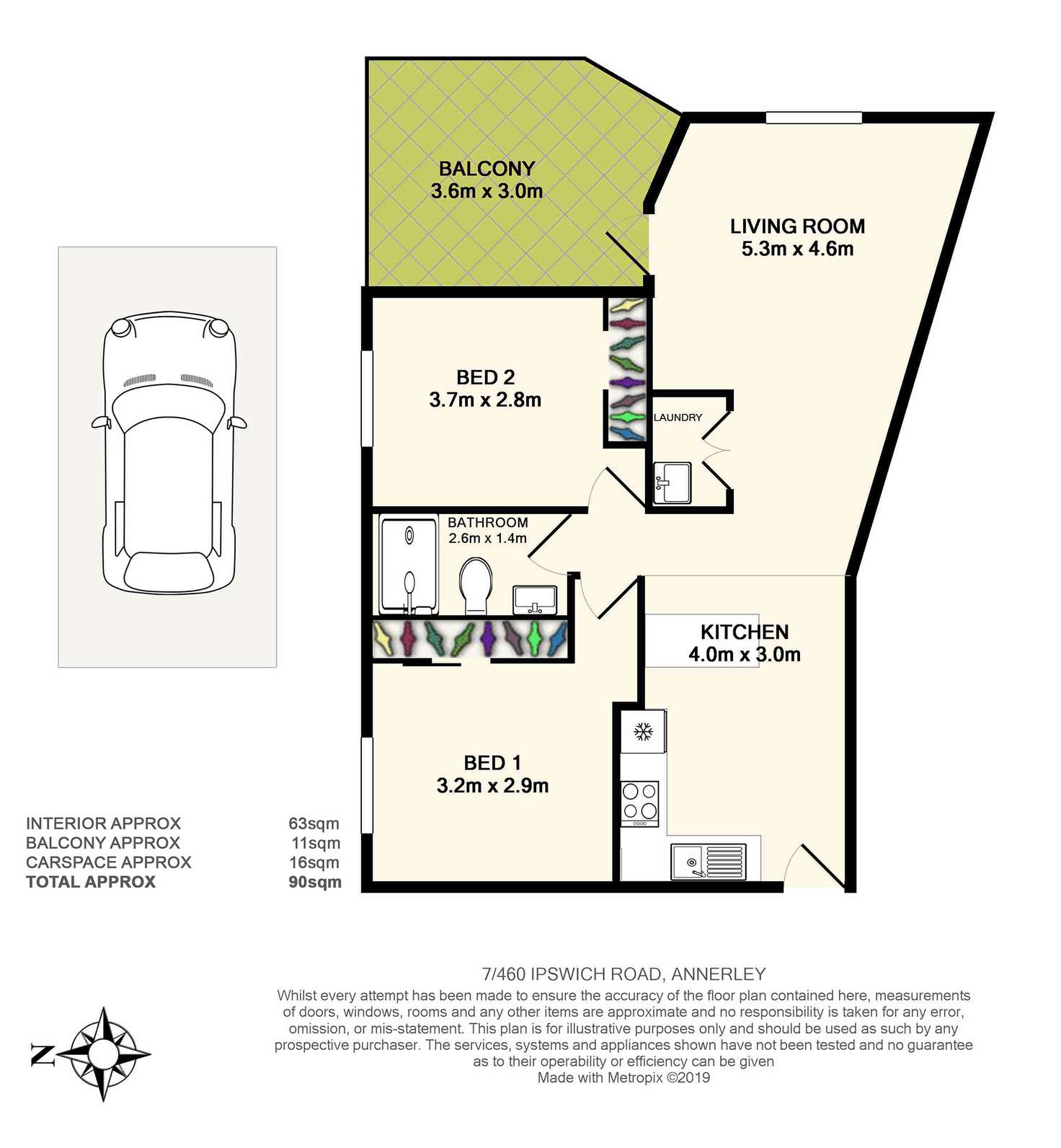 Floorplan of Homely unit listing, 7/1 Waldheim Street, Annerley QLD 4103