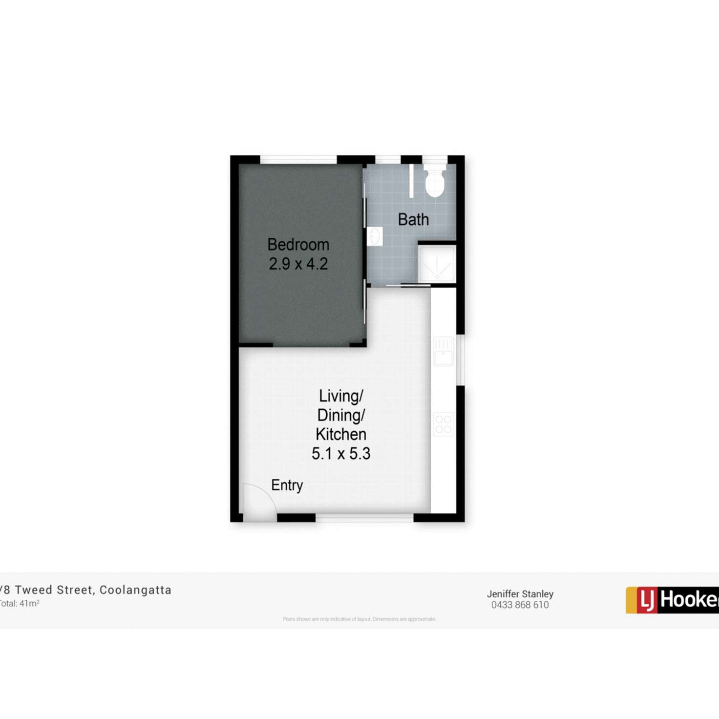 Floorplan of Homely unit listing, 3/8 Tweed Street, Coolangatta QLD 4225