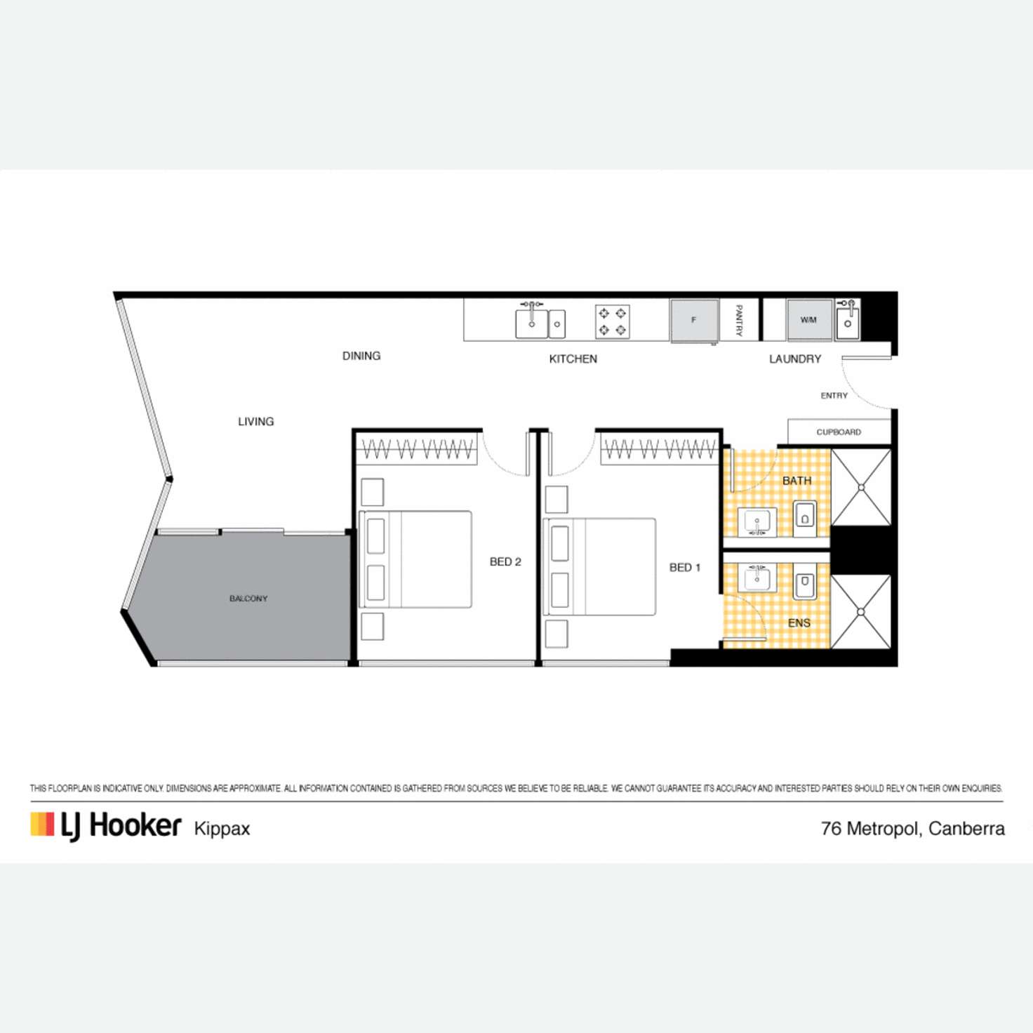 Floorplan of Homely apartment listing, Unit 232 Metropol, Canberra ACT 2601