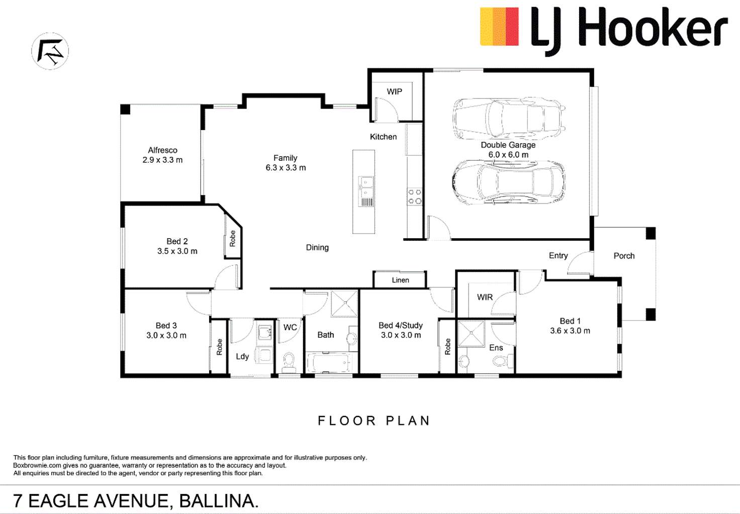 Floorplan of Homely house listing, 7 Eagle Avenue, Ballina NSW 2478