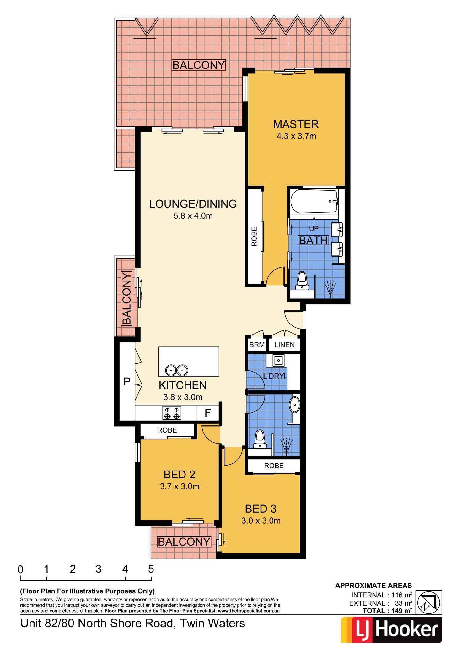 Floorplan of Homely unit listing, 82/80 North Shore Road, Twin Waters QLD 4564