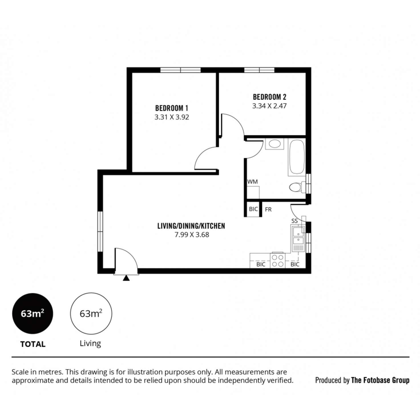 Floorplan of Homely unit listing, 6/191 North East Road, Hampstead Gardens SA 5086
