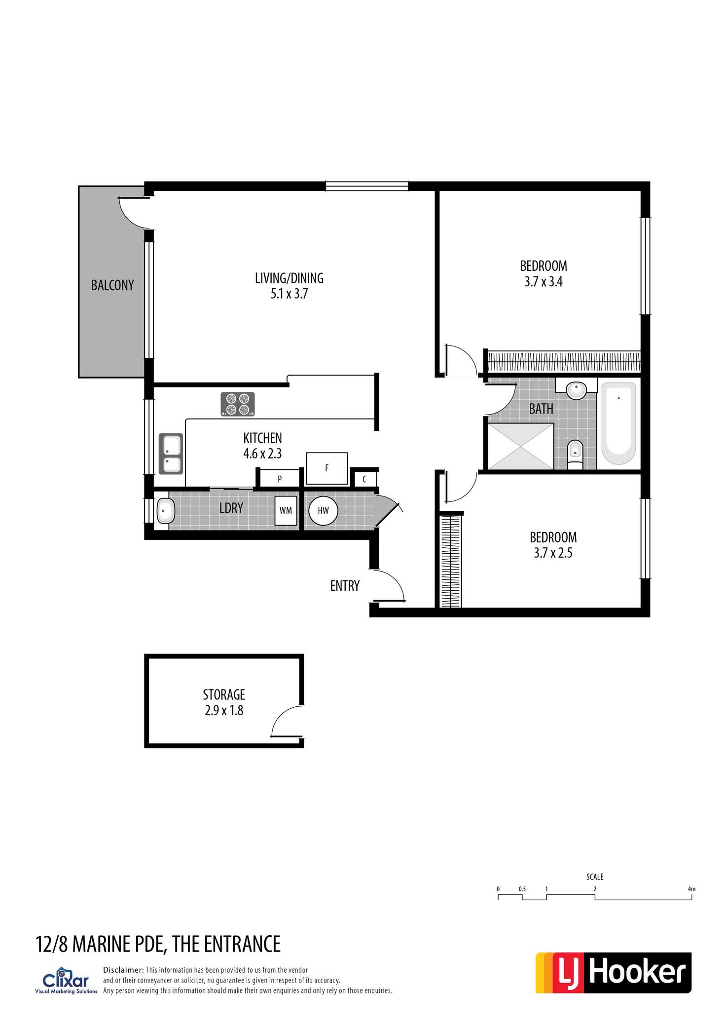 Floorplan of Homely apartment listing, 12/8 Marine Parade, The Entrance NSW 2261