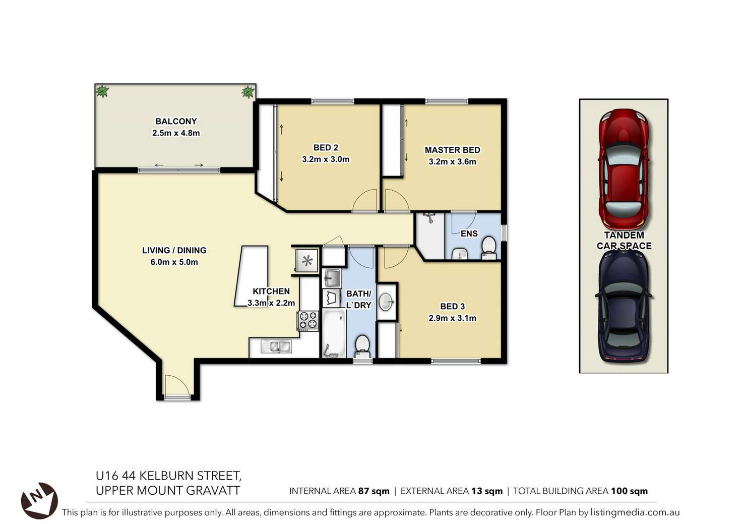 Floorplan of Homely unit listing, 16/44 Kelburn Street, Upper Mount Gravatt QLD 4122