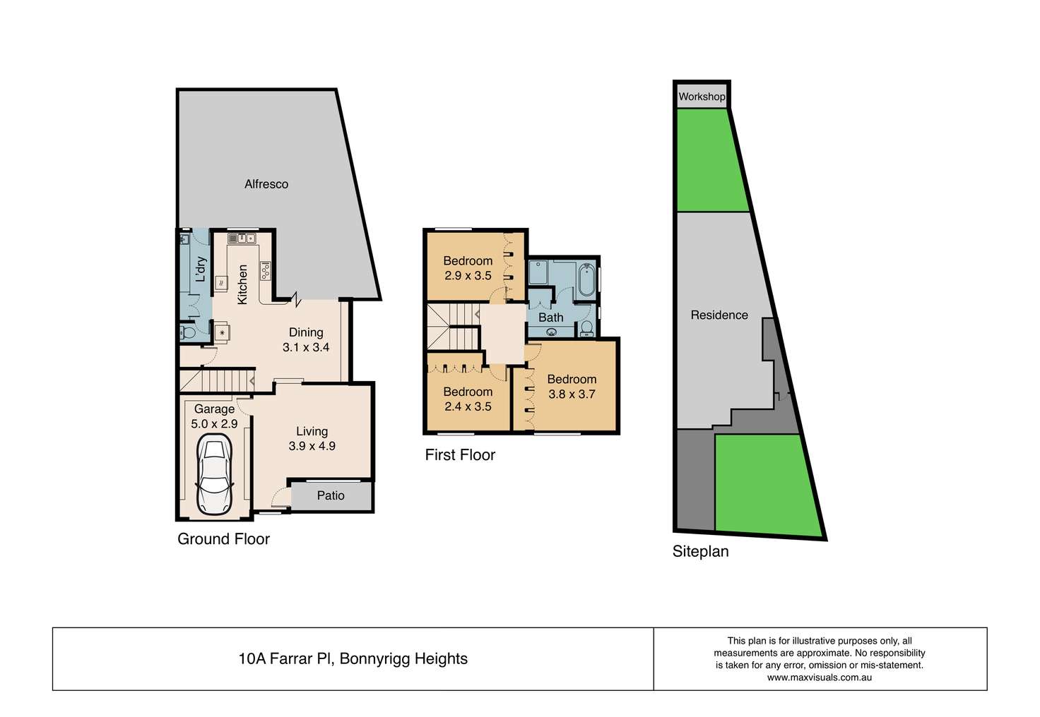 Floorplan of Homely semiDetached listing, 10A Farrar Place, Bonnyrigg Heights NSW 2177