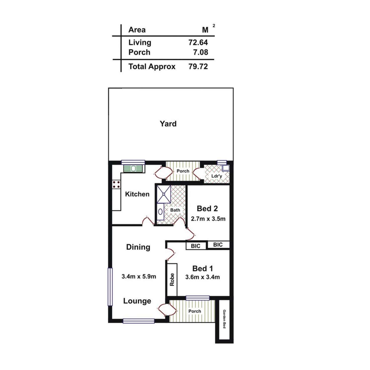 Floorplan of Homely unit listing, 5/55 First Street, Gawler South SA 5118