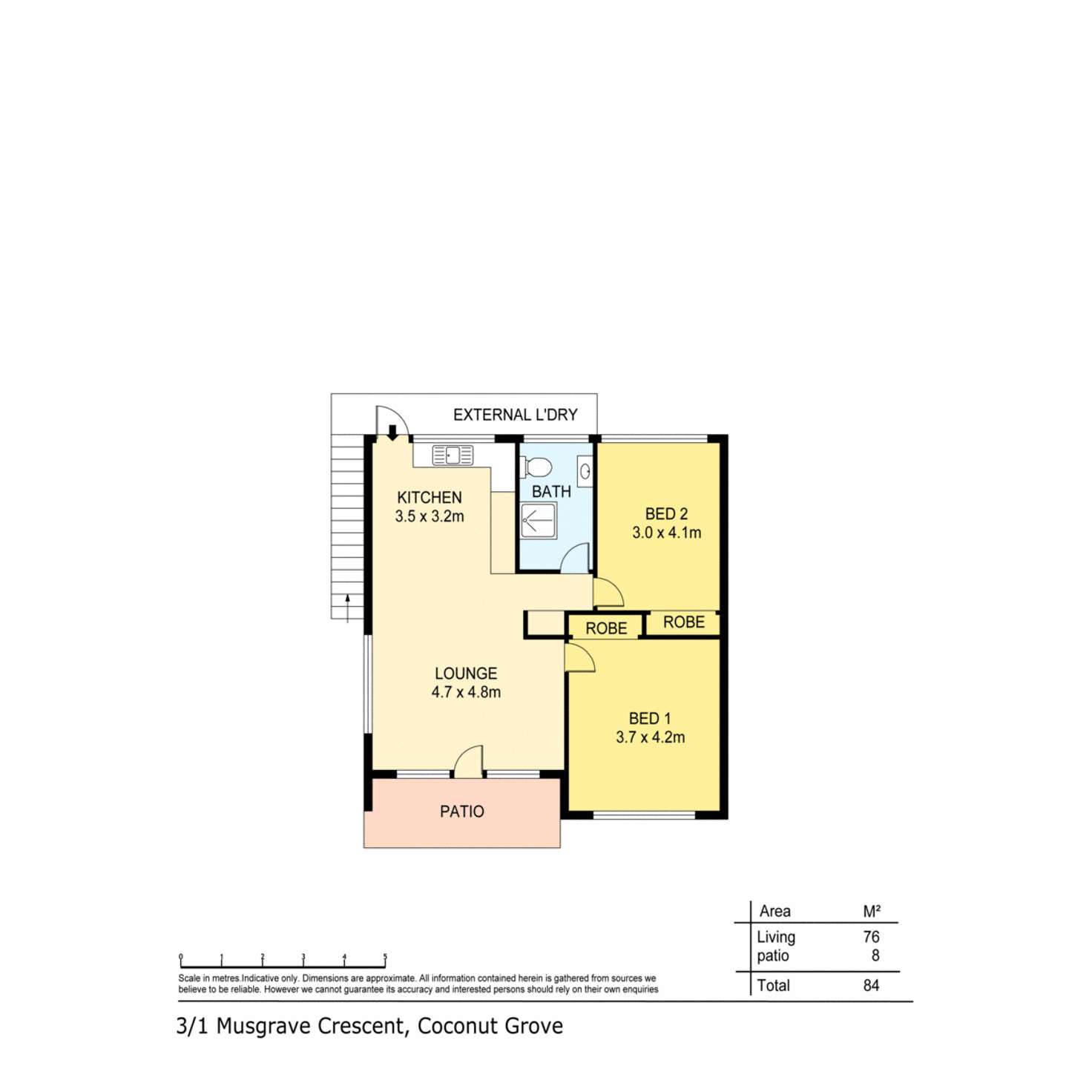 Floorplan of Homely apartment listing, 3/1 Musgrave Crescent, Coconut Grove NT 810