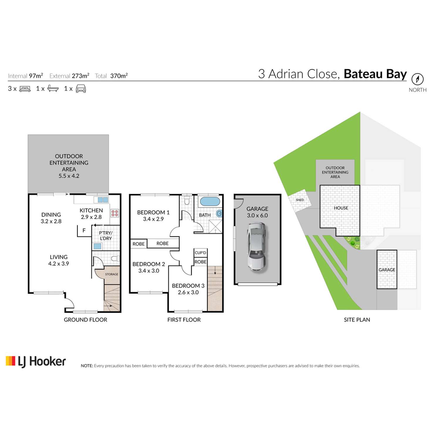 Floorplan of Homely townhouse listing, 2/3-5 Adrian Close, Bateau Bay NSW 2261