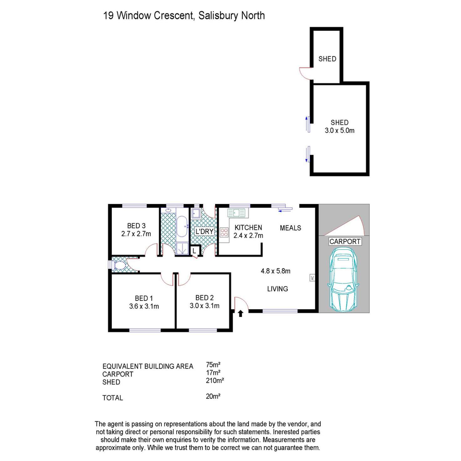 Floorplan of Homely house listing, 19 Window Crescent, Salisbury North SA 5108