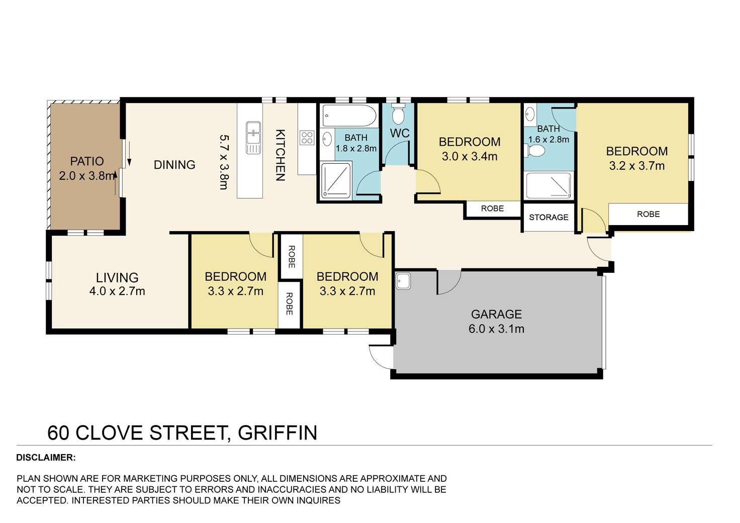 Floorplan of Homely house listing, 60 Clove Street, Griffin QLD 4503