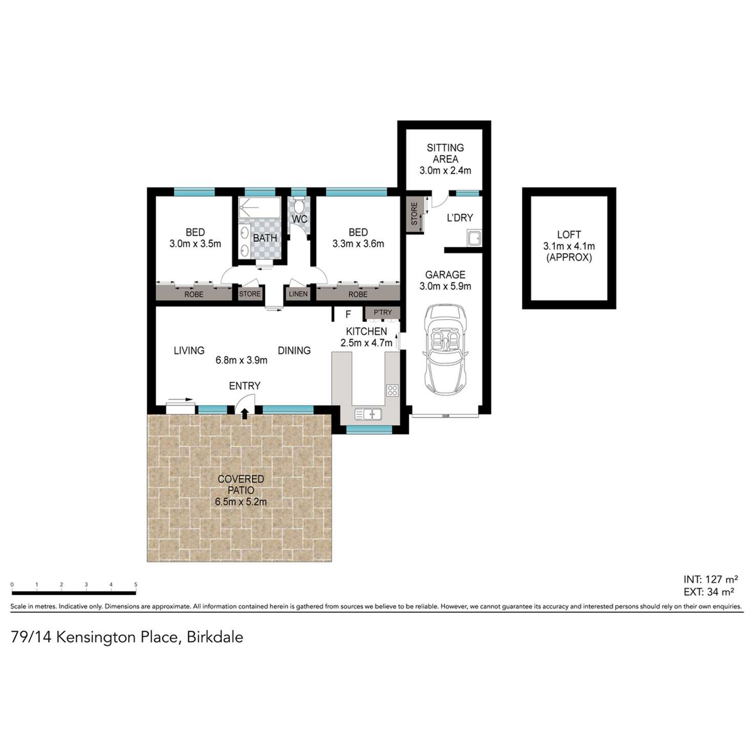 Floorplan of Homely unit listing, 79/14 Kensington Place, Birkdale QLD 4159