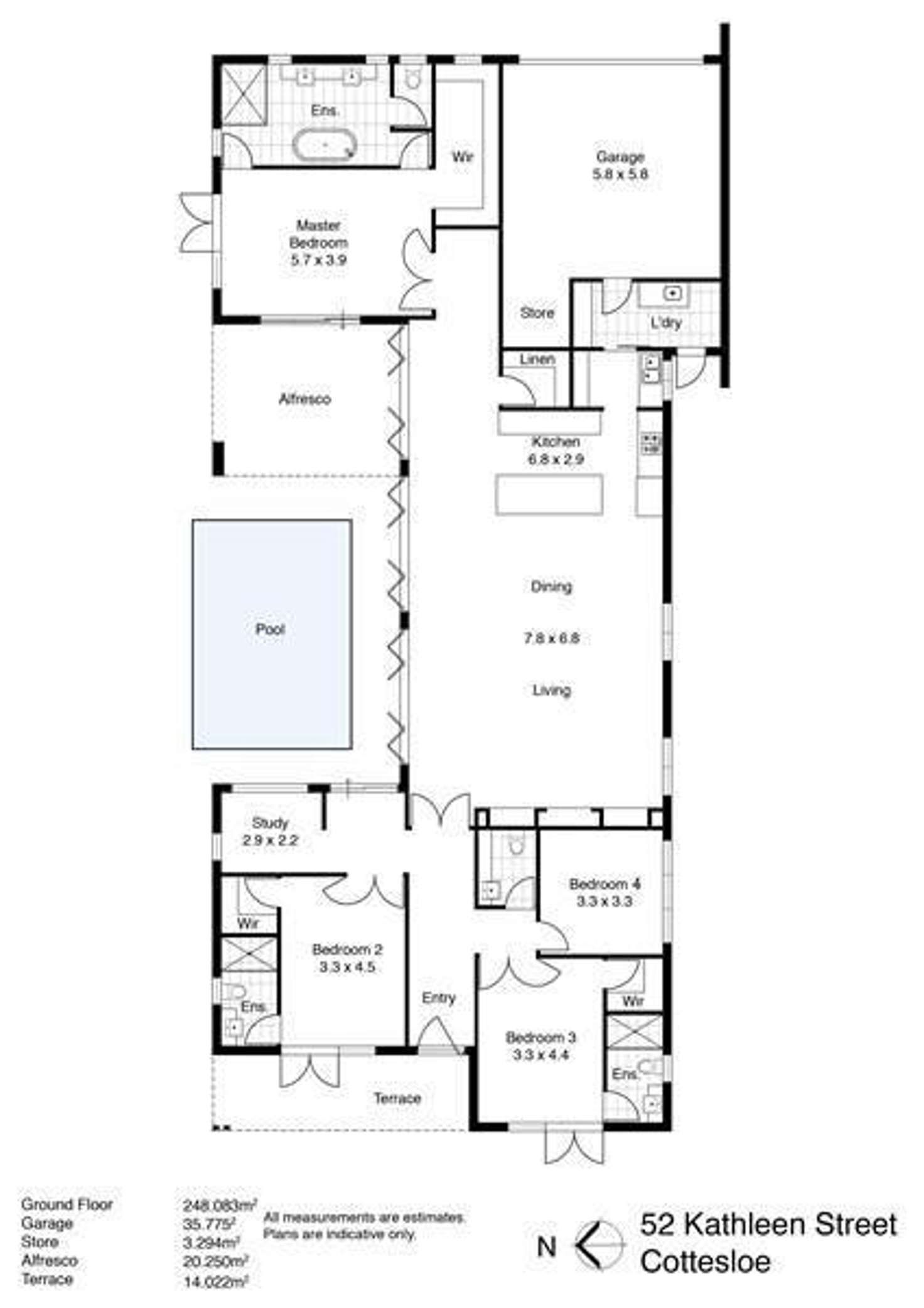 Floorplan of Homely house listing, 52 Kathleen Street, Cottesloe WA 6011