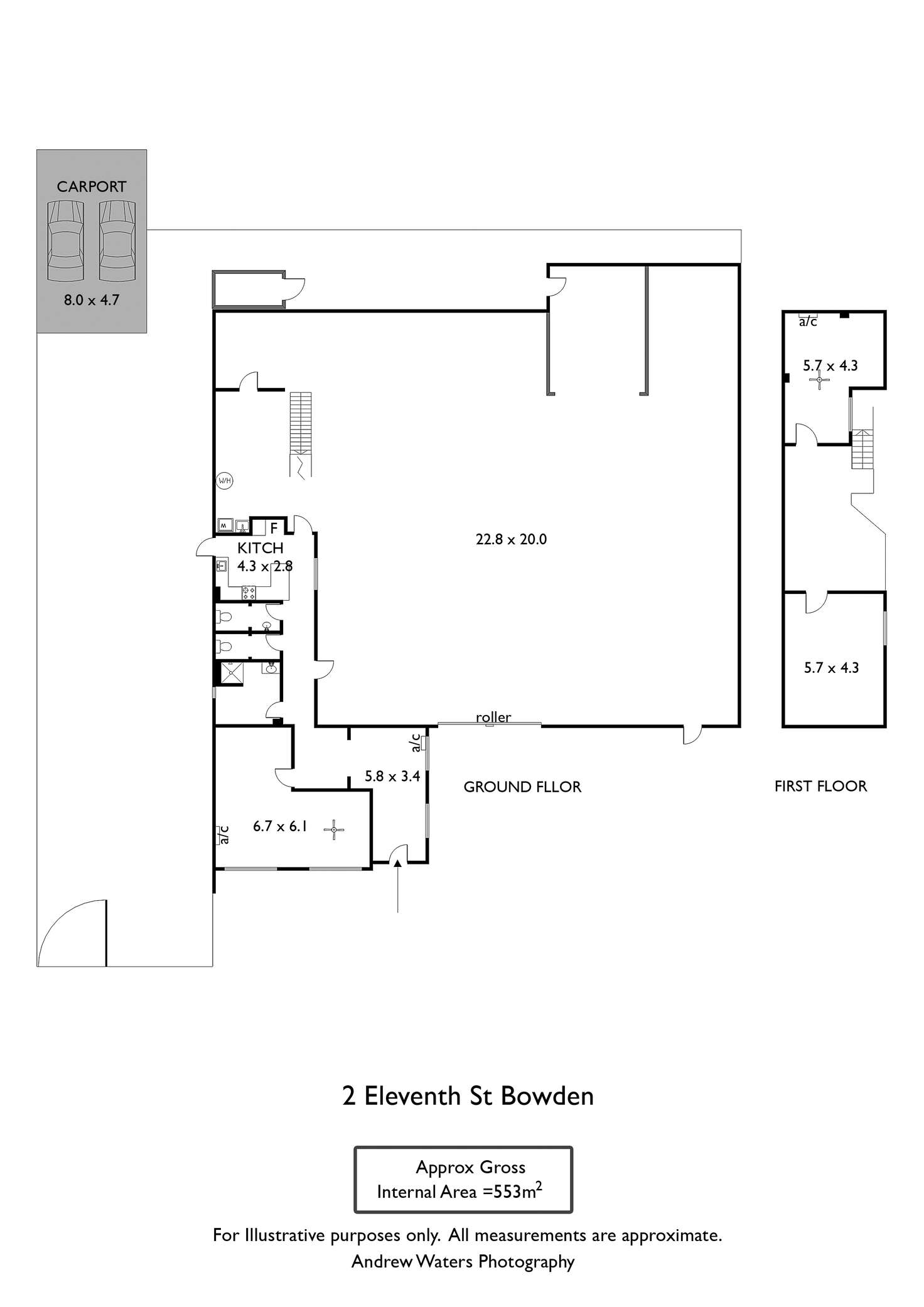 Floorplan of Homely warehouse listing, 2 Eleventh Street, Bowden SA 5007