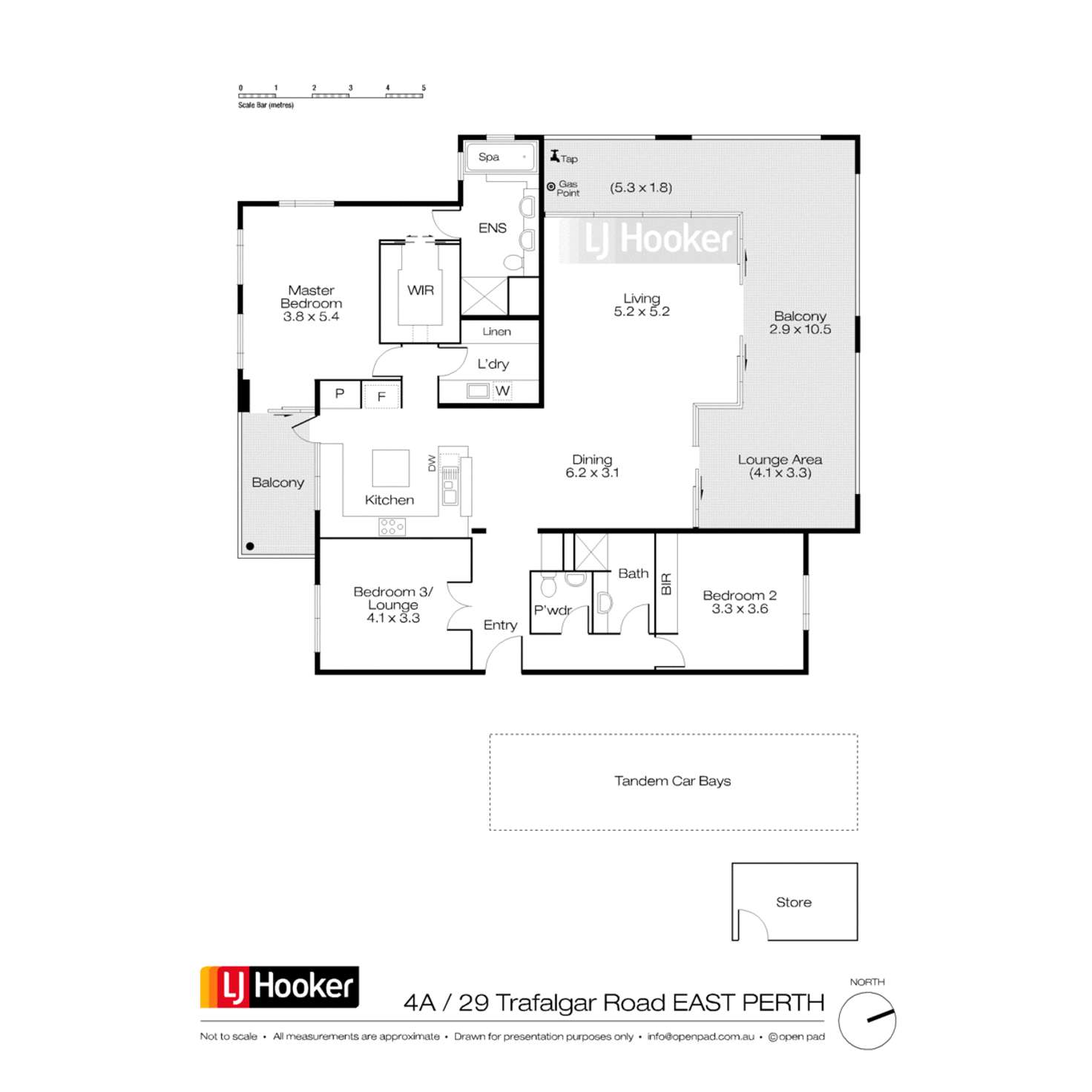 Floorplan of Homely apartment listing, 4A/29 Trafalgar Road, East Perth WA 6004