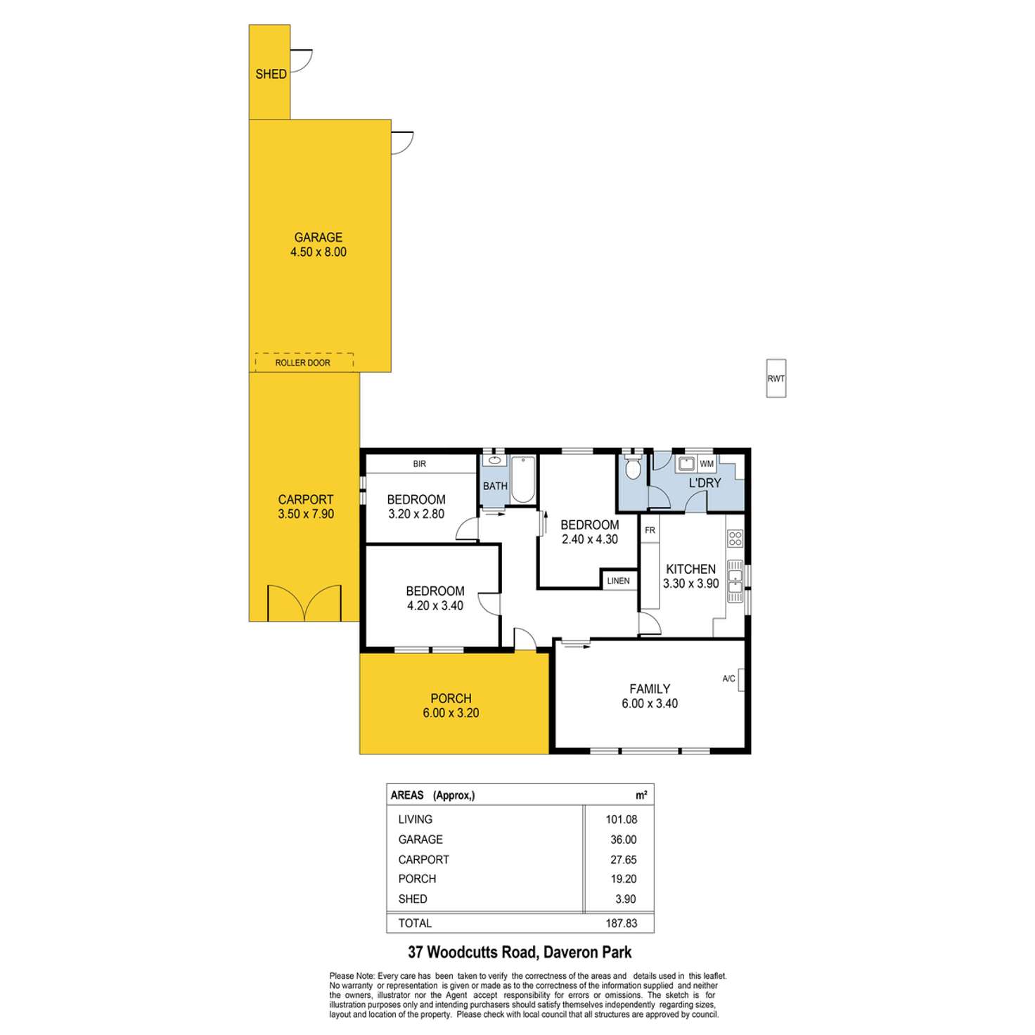 Floorplan of Homely house listing, 37 Woodcutts Road, Davoren Park SA 5113