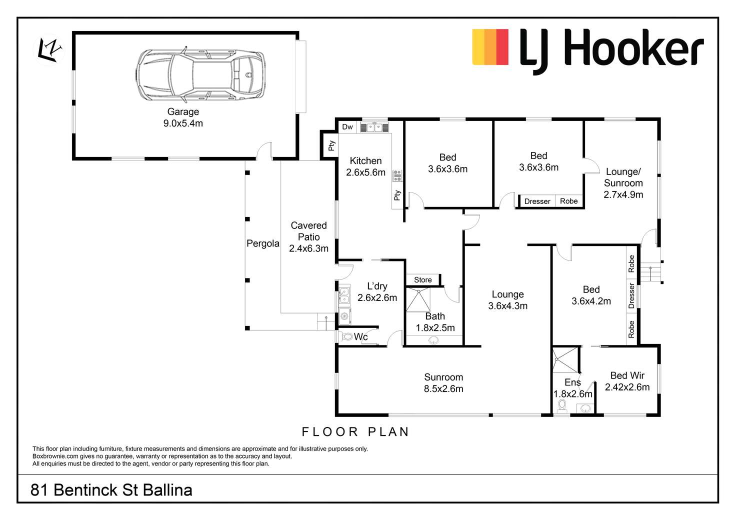 Floorplan of Homely house listing, 81 Bentinck Street, Ballina NSW 2478