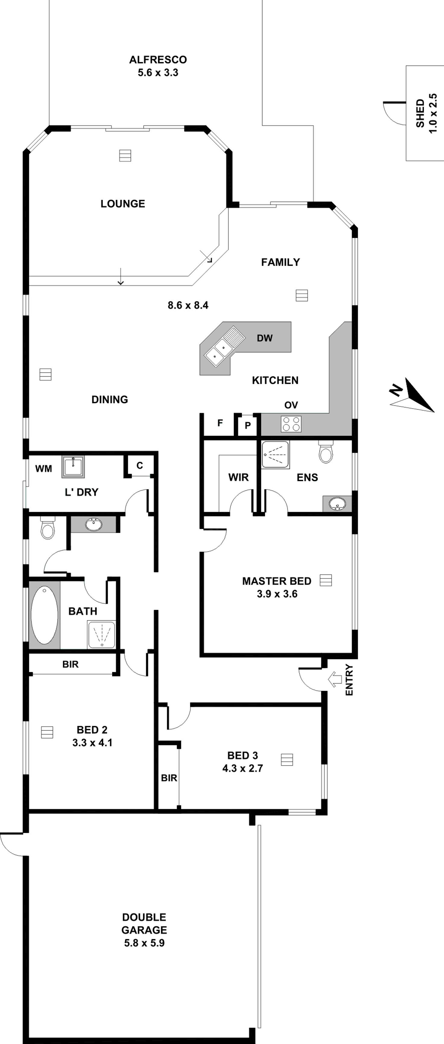 Floorplan of Homely house listing, 3 Eyre Court, Mawson Lakes SA 5095