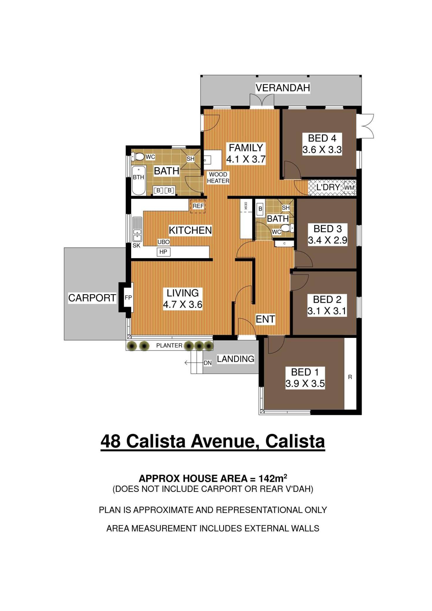 Floorplan of Homely house listing, 48 Calista Avenue, Calista WA 6167