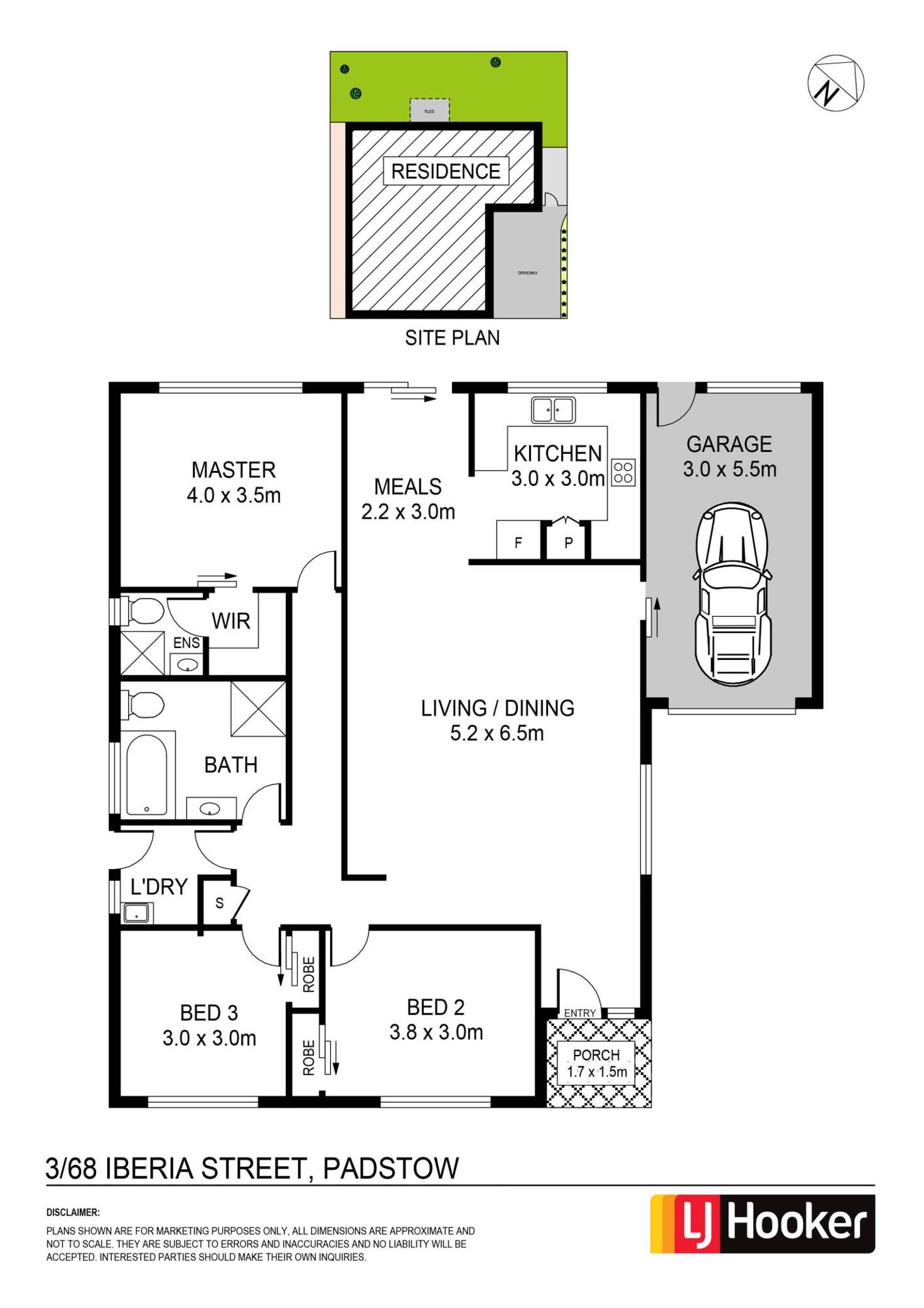 Floorplan of Homely villa listing, 3/68 Iberia Street, Padstow NSW 2211